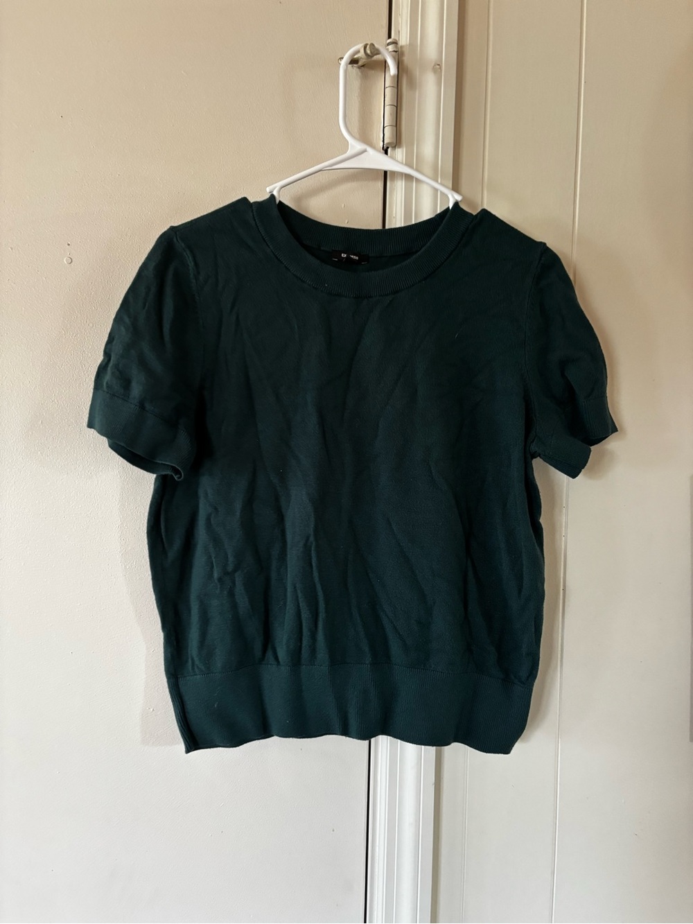 Express Dark Green Short-Sleeve Knit Tee